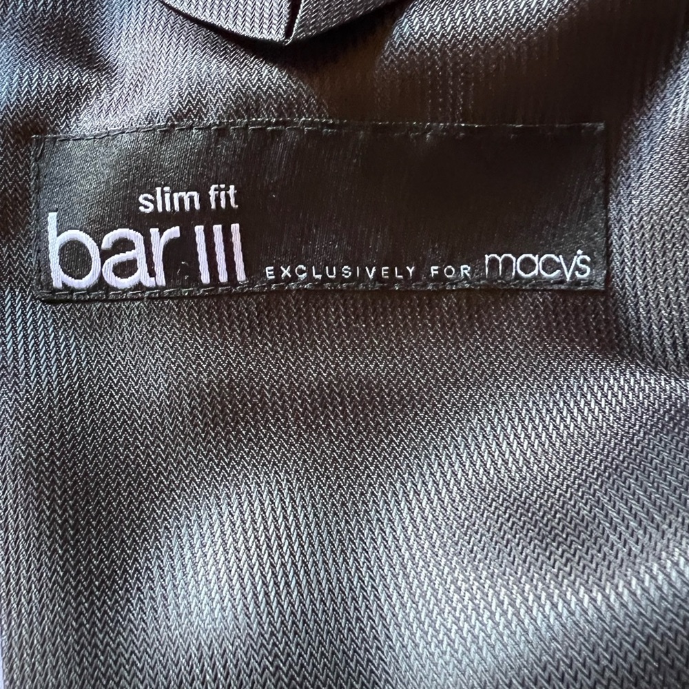 Bar III Gray Tailored Sport Coat with Notched Lapels - Picture 9 of 9